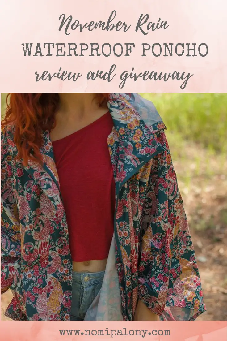 November Rain waterproof poncho review and giveaway