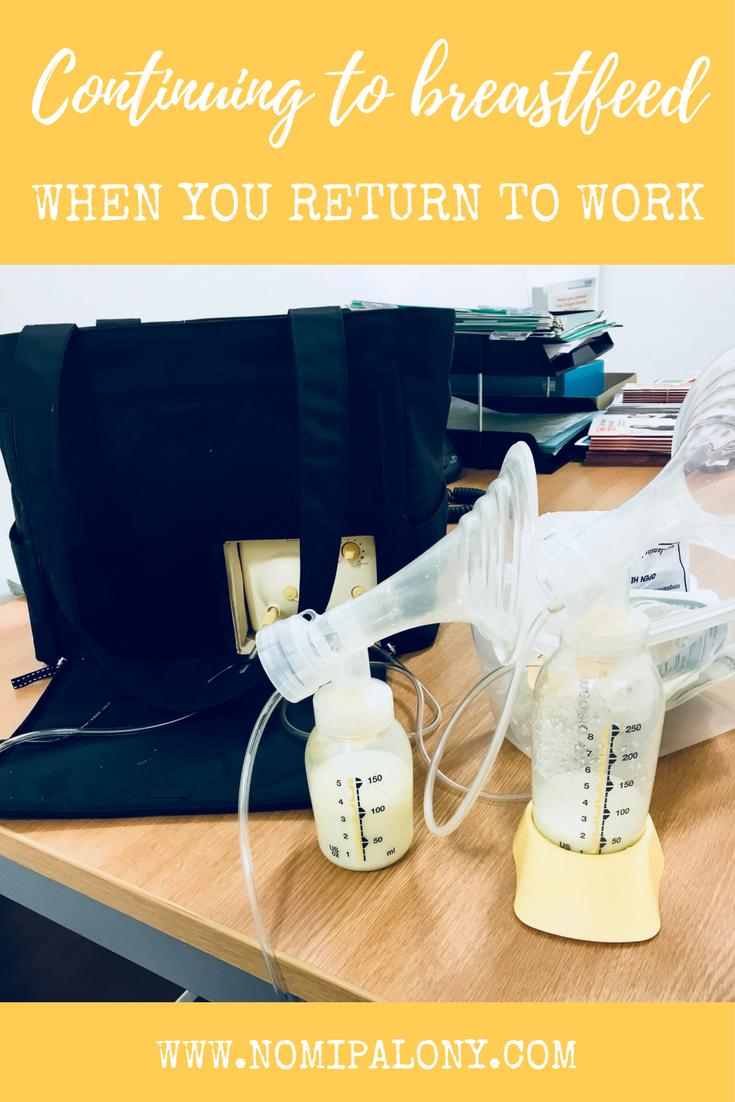 Continuing to breastfeed when you return to work - my honest experiences with my two children, your legal rights, top tips and product recommendations. 