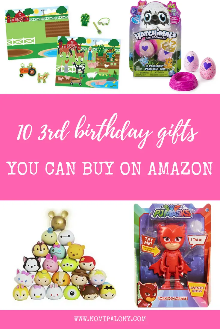 My daughter's 3rd birthday gift list. 10 gifts you can buy from Amazon for a child's third birthday.