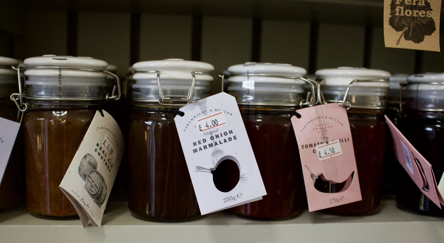 Jar of artisan chutneys and jams