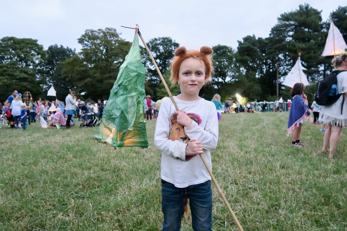 Just So Festival 2018 review and our top tips for Just So Festival - 6 year old with green lantern 