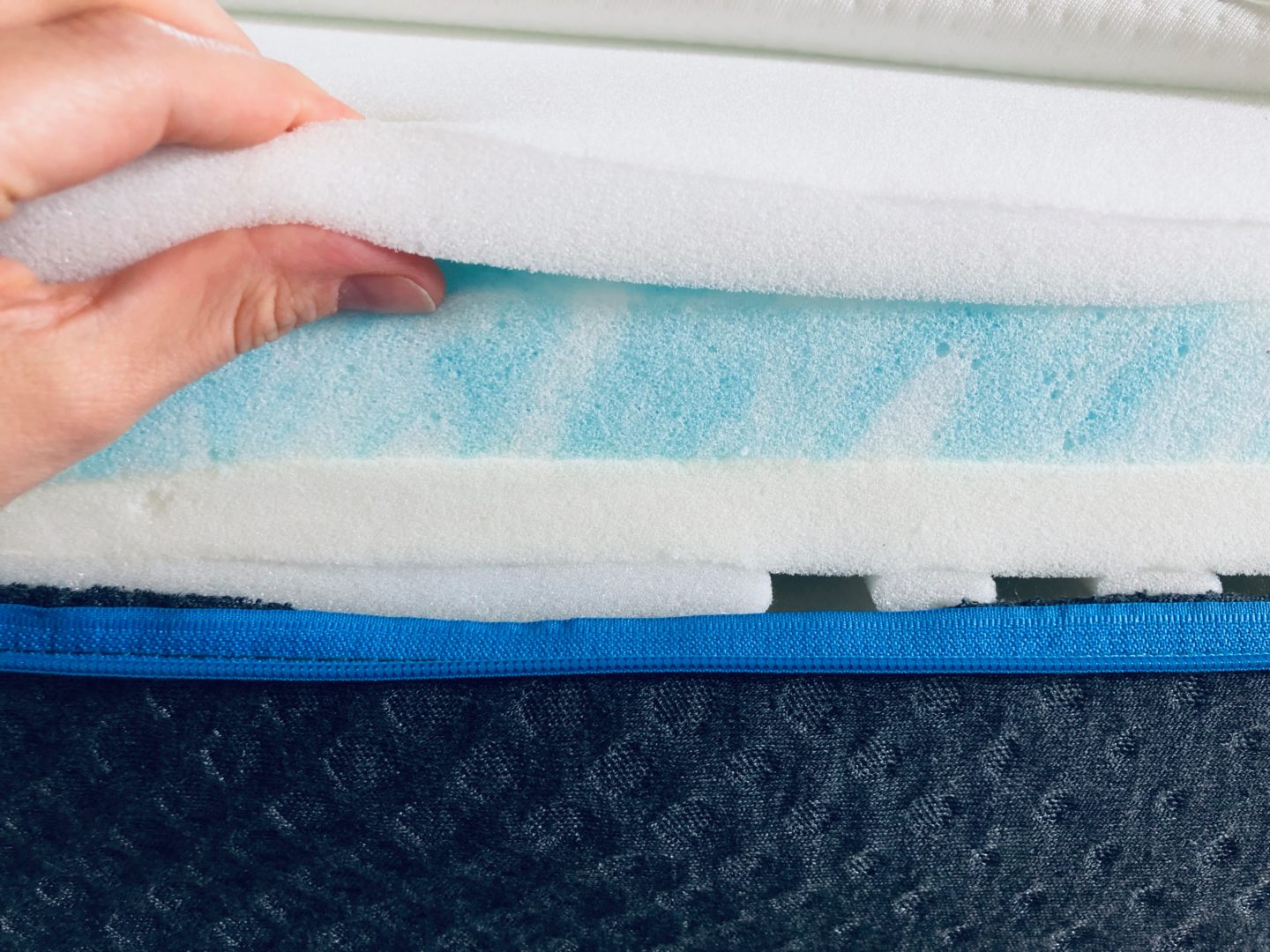 The Emma Mattress topper layer of foam applied to the mattress